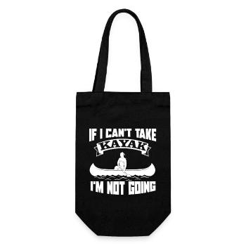 Kayaking If I Can't Take Kayak - Gift Bag for Bottles - black - Front