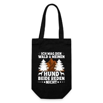 Waldliebhaber Bäume Natur Naturliebhaber - Geschenkbeutel für Flaschen - Schwarz - Vorne
