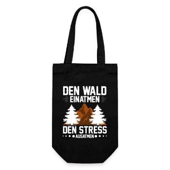 Förster Waldliebhaber Baum Naturliebhaber - Geschenkbeutel für Flaschen - Schwarz - Vorne
