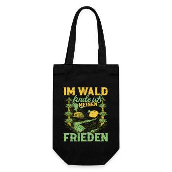 Naturliebhaber Förster Natur Waldliebhaber Wälder - Geschenkbeutel für Flaschen - Schwarz - Vorne
