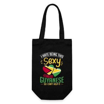Guyana Flag Guyanese Guyana - Gift Bag for Bottles - black - Front
