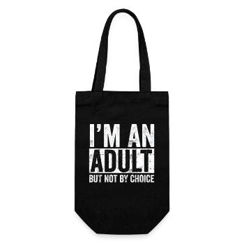 Je suis un adulte mais pas par choix - Sac à bouteille - noir - Devant