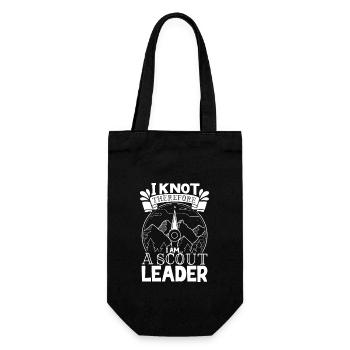 I make knots - I'm the Boy Scout teacher - Gift Bag for Bottles - black - Front