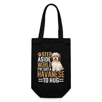 J’ai un bichon havanais dans mes bras - Sac à bouteille - noir - Devant