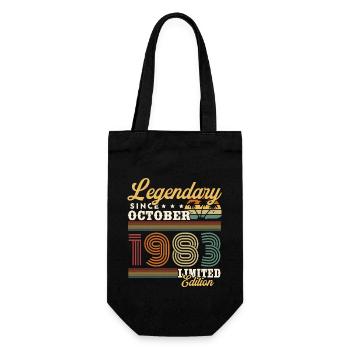 Légendaire depuis octobre 1983 Vintage Cadeau - Sac à bouteille - noir - Devant