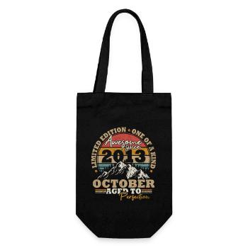 Octobre 2013 Vintage Cadeau D’anniversaire 10 Ans - Sac à bouteille - noir - Devant