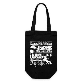 Kindergarten Teachers Are Fabulous And Magical - Gift Bag for Bottles - black - Front