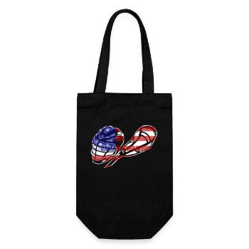Lacrosse Flag - Gift Bag for Bottles - black - Front