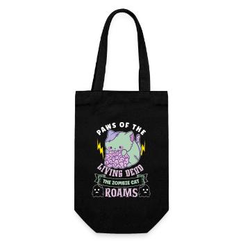 Zombie Cat Undead Kitty Horror Meow Creepy - Sac à bouteille - noir - Devant