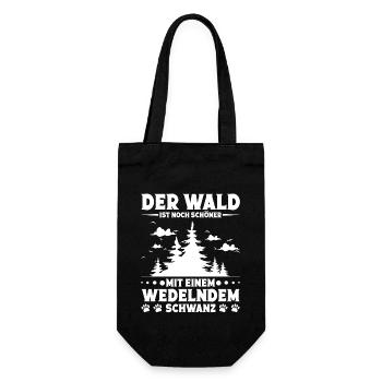 Naturliebhaber Outdoor Baum Wälder Natur - Geschenkbeutel für Flaschen - Schwarz - Vorne