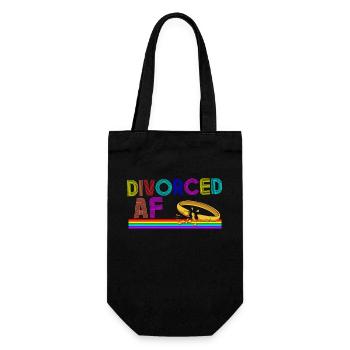 Happy Divorce Party Rainbow - Geschenkbeutel für Flaschen - Schwarz - Vorne