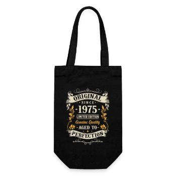 Idée cadeau vintage 1975 - Sac à bouteille - noir - Devant