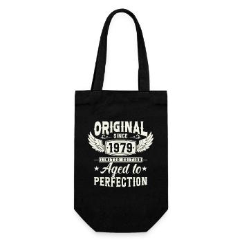 Vintage 1979 - 44 Years Birthday Gift - Gift Bag for Bottles - black - Front