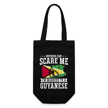 Guyana Flag Guyanese Guyana - Gift Bag for Bottles - black - Front
