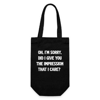 Pardon. Vous ai-je donné l’impression - Sac à bouteille - noir - Devant