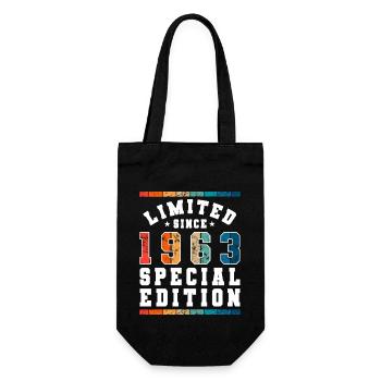 Limited Edition since 1963 Geburtstag Geschenk - Geschenkbeutel für Flaschen - Schwarz - Vorne