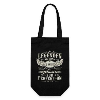 Legenden Wurden 1933 Geboren Geburtstag Geschenk - Geschenkbeutel für Flaschen - Schwarz - Vorne