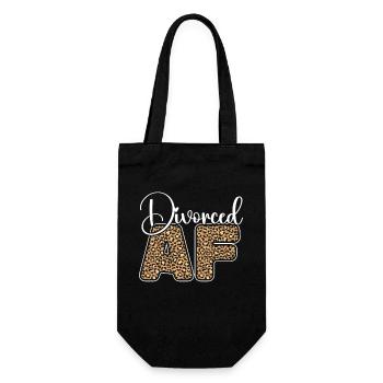 Happy Divorce Party Leopard - Gift Bag for Bottles - black - Front