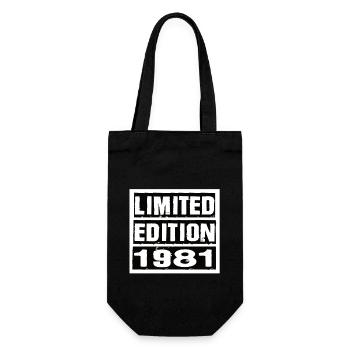 Limited Edition 1981 Geburtstag 1981 Vintage Retro - Geschenkbeutel für Flaschen - Schwarz - Vorne