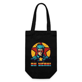 coolitude des années 80 : Oh oui lunettes de soleil Star - Sac à bouteille - noir - Devant