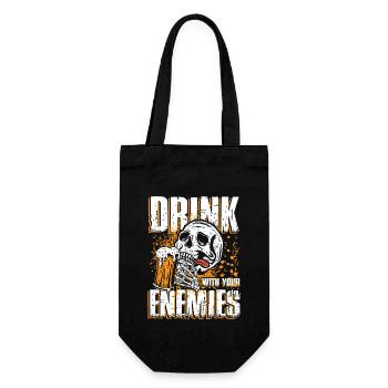 Buvez avec vos ennemis - Sac à bouteille - noir - Devant