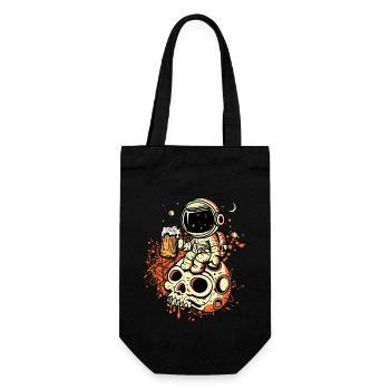 Astronaut drink beer - Gift Bag for Bottles - black - Front