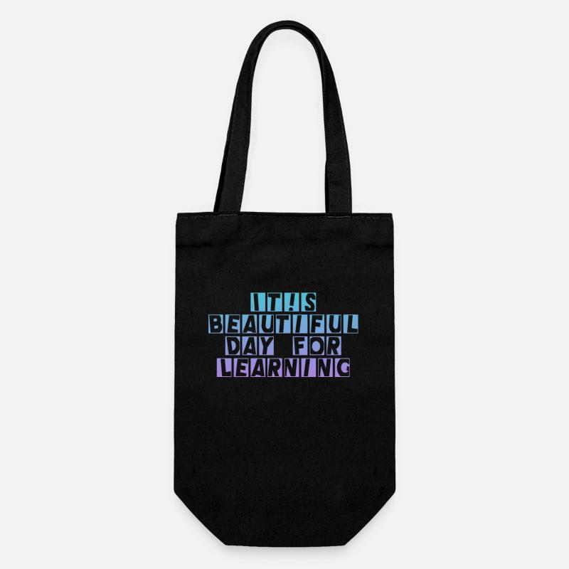 C’est une belle journée pour apprendre - Sac à bouteille - noir