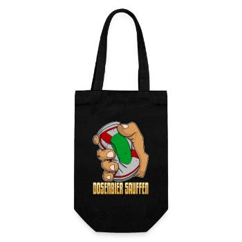 Bierliebhaber Dosenbier Alkohol Party Trinker - Geschenkbeutel für Flaschen - Schwarz - Vorne