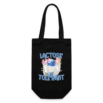 Lactose Tolerant Dairy Products Milk Funny Dairy - Gift Bag for Bottles - black - Front