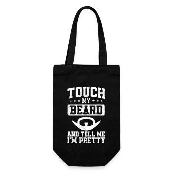 Beard Lover Bearded Man Touch My - Gift Bag for Bottles - black - Front