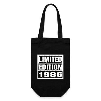 Limited Edition 1986 Geburtstag 1986 Vintage Retro - Geschenkbeutel für Flaschen - Schwarz - Vorne