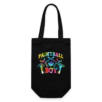 Paintball Boy Birthday Party Funny Paintball - Gift Bag for Bottles - black - Front