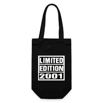 Limited Edition 2001 Geburtstag 2001 Vintage Retro - Geschenkbeutel für Flaschen - Schwarz - Vorne