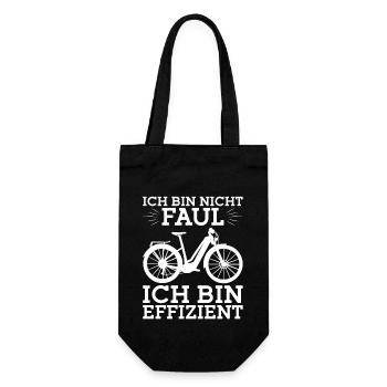 E-Bike Radfahrer Elektrofahrrad Fahrradfahrer - Geschenkbeutel für Flaschen - Schwarz - Vorne