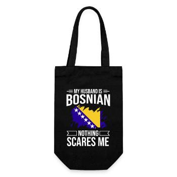 Bosnien und Herzegowina Flagge Bosnien - Geschenkbeutel für Flaschen - Schwarz - Vorne
