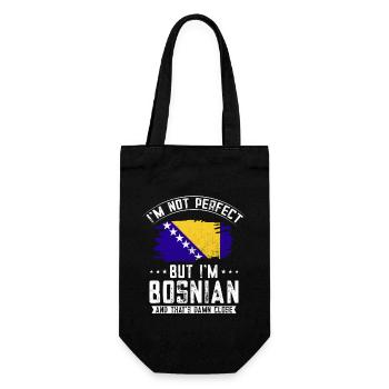 Bosnien und Herzegowina Flagge Bosnien - Geschenkbeutel für Flaschen - Schwarz - Vorne