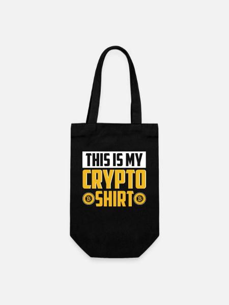 Krypto Kryptowährung - Geschenkbeutel für Flaschen - Schwarz