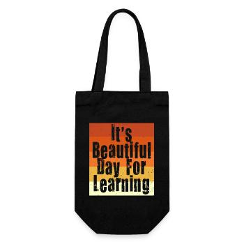 It's A Beautiful Day For Learning - Gift Bag for Bottles - black - Front