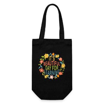 It's A Beautiful Day For Learning - Gift Bag for Bottles - black - Front
