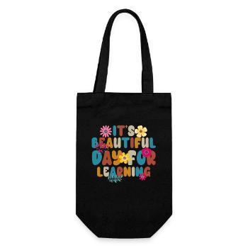 Es ist ein schöner Tag zum Lernen - Geschenkbeutel für Flaschen - Schwarz - Vorne