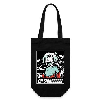 Oh Scheiße, Mädchen, Anime - Geschenkbeutel für Flaschen - Schwarz - Vorne