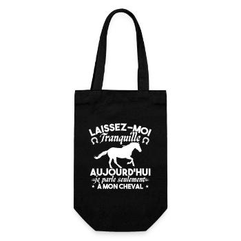 Aujourd hui je parle seulement à mon cheval - Sac à bouteille - noir - Devant