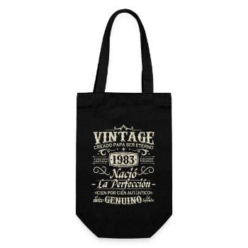 1983 Vintage 40 Years Birthday - Gift Bag for Bottles - black - Front