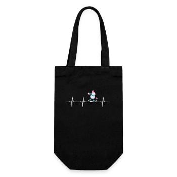 Retro Snowman Silhouette Holiday Decoration - Gift Bag for Bottles - black - Front