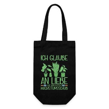Gartenarbeit Schrebergarten Blumen Gärtnerin - Geschenkbeutel für Flaschen - Schwarz - Vorne