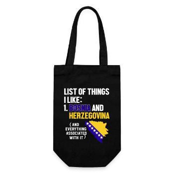 Bosnien und Herzegowina Flagge Bosnien - Geschenkbeutel für Flaschen - Schwarz - Vorne