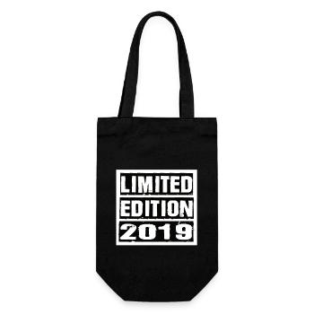 Limited Edition 2019 Birthday 2019 Vintage Retro - Gift Bag for Bottles - black - Front
