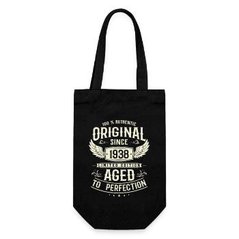 Birthday present born in 1938 85 years - Gift Bag for Bottles - black - Front