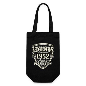 Birthday present born in 1952, 71 years - Gift Bag for Bottles - black - Front