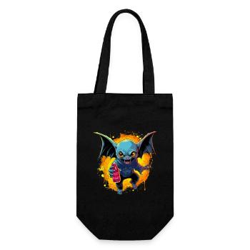 La chauve-souris diabétique d'Halloween fête - Sac à bouteille - noir - Devant